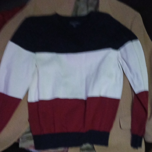 Tommy Hilfiger Other - Tommy Hilfiger Men's Red, White, and Black Crewneck Sweater